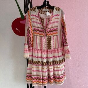 Devotion Twins Embroidered Ella Tunic Cotton Dress Size XS